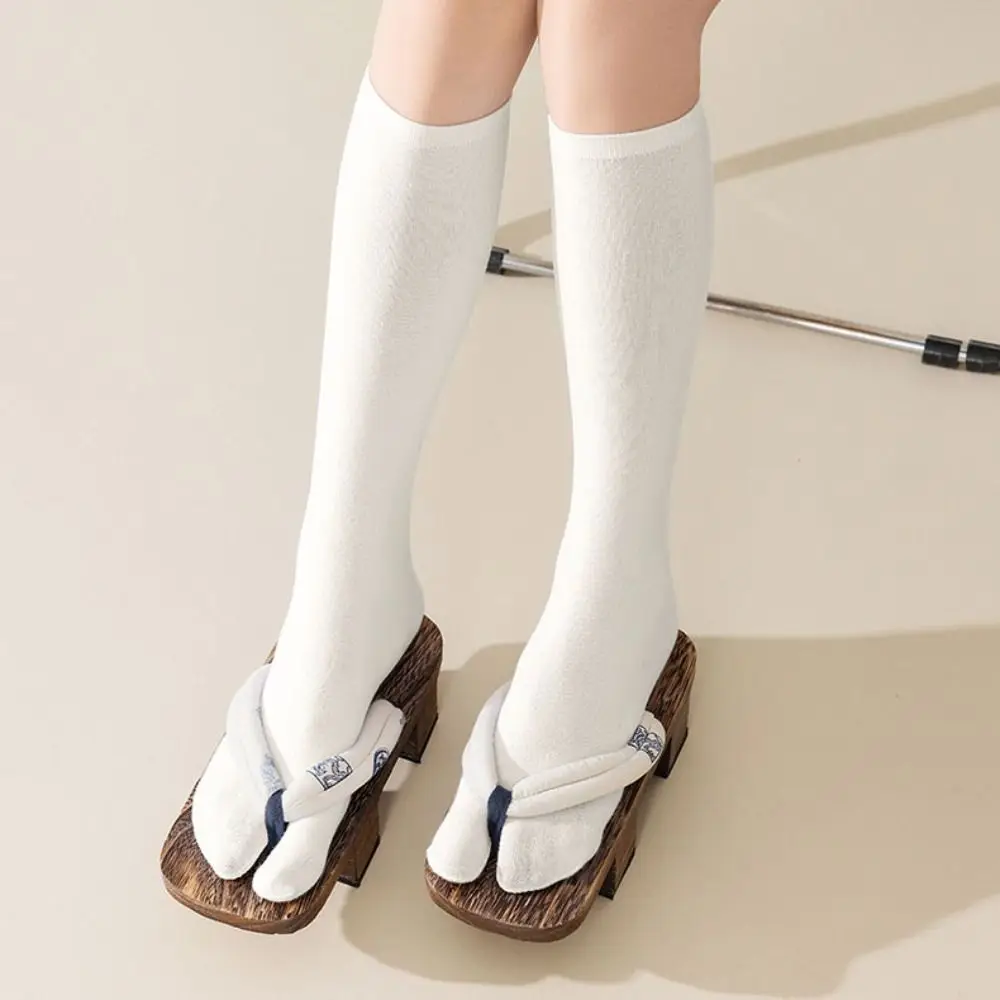 3 paires de chaussettes antidérapantes en coton à deux orteils, mi-mollet, chaussettes d'affaires à bout fendu pour femmes et hommes, couleur unie, Tube court, été