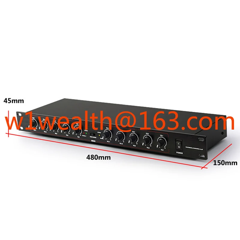 GAX-206 professional monaural audio amplifier 2 in 4 out XLR for stage use