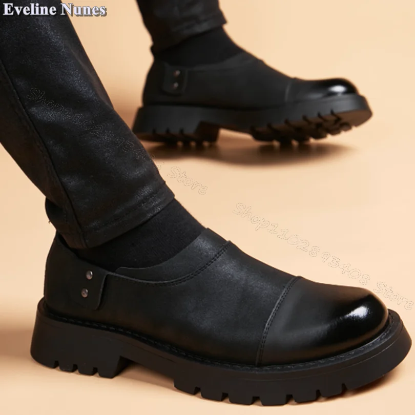 Black Slip on Comfortable Loafers Round Toe Splicing Male Shoes Fall Outfit Men Fashion Casual Shoes Size 38-43 Zapatillas Mujer