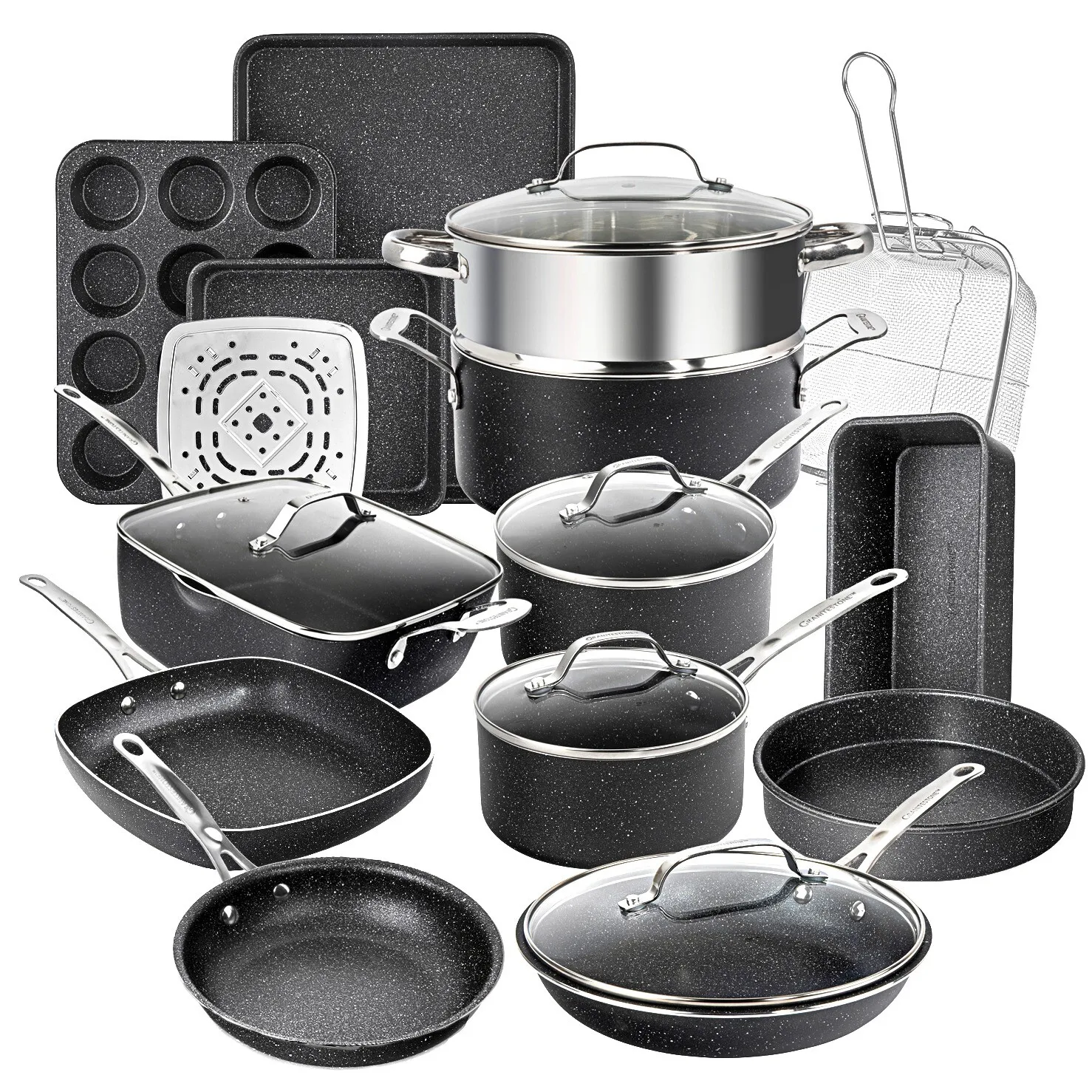 

20 Piece Complete Kitchen in Box, Nonstick Cookware & Bakeware Set