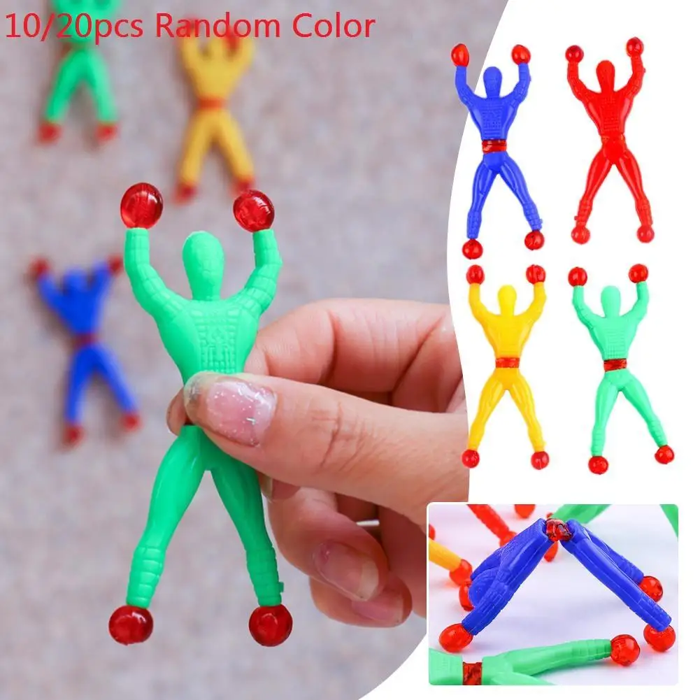 10/20Pcs Novelty Sticky Wall Climbing Climber Men Funny Sticky Stretchy Elastic Climbing Sticky Men Fun Gift for Kid Party Favor