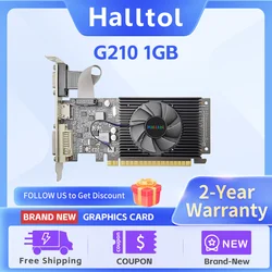 Halltol GT 210 Video Card 1GB Graphics Cards PCI-E Pcie 2.0 X16 VGA DVI Video Card GT210 1GB Graphics Card For NVIDIA Geforce 1G