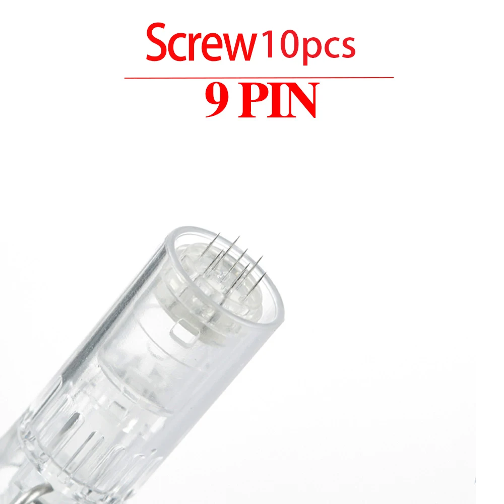 Schraubkartuschen für Microneedling Derma Pen 10/20/50 Stück Mikronadeln für Schönheitspflege 9/12/24/36/42 Pin Round Nano 3D 5D