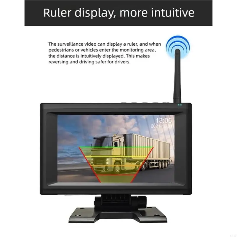 Radiowa kamera rezerwowa na energię słoneczną 1080P 720P Wyświetlacz z siedmioma stopami Nocturnalvision IP69K Nieprzepuszczalna