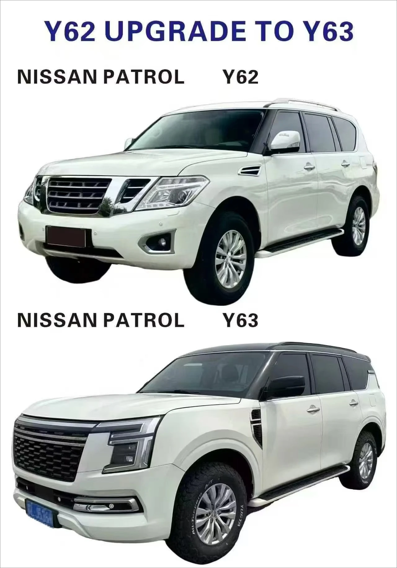 2026 Body Modification Kit, Body Kit For Ni-ssan Tule Y62 Accessories 2012-2021 Y62 Upgrade to Y63 Modification Body Kit Armada