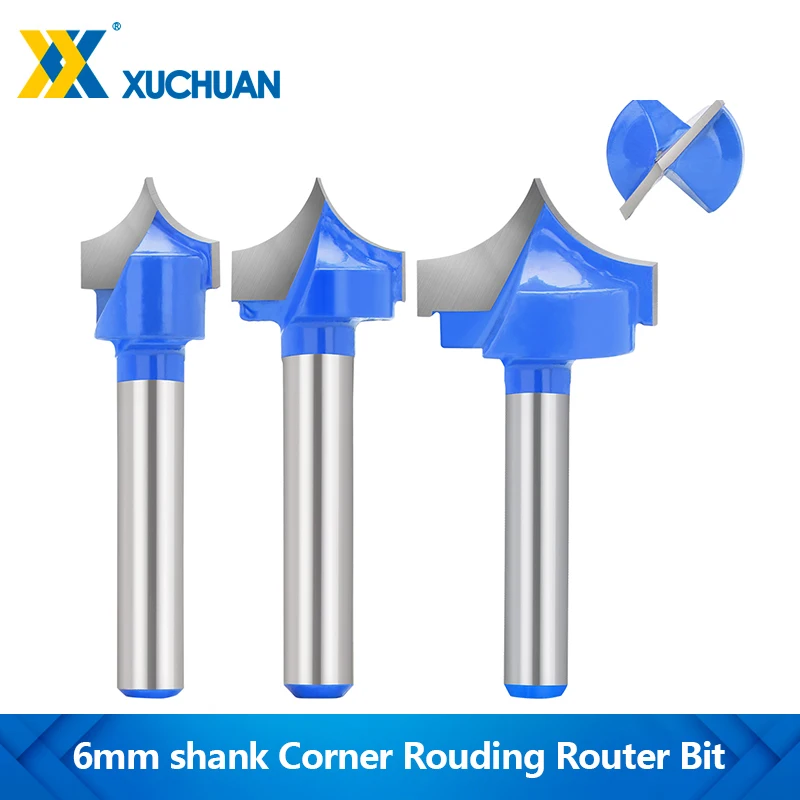 

XUCHUAN 6mm Shank CNC Round Nose Bits 1pc 12-32mm Round Point Cut Bit Solid Carbide Tools for Woodworking Millling Cutter