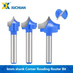 XUCHUAN 6mm Shank CNC Round Nose Bits 1pc 12-32mm Round Point Cut Bit Solid Carbide Tools for Woodworking Millling Cutter
