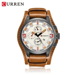 CURREN 8225 Fashion Men's Quartz Watch Classic Business Calendar Leather Strap Waterproof Casual Watches reloj hombre