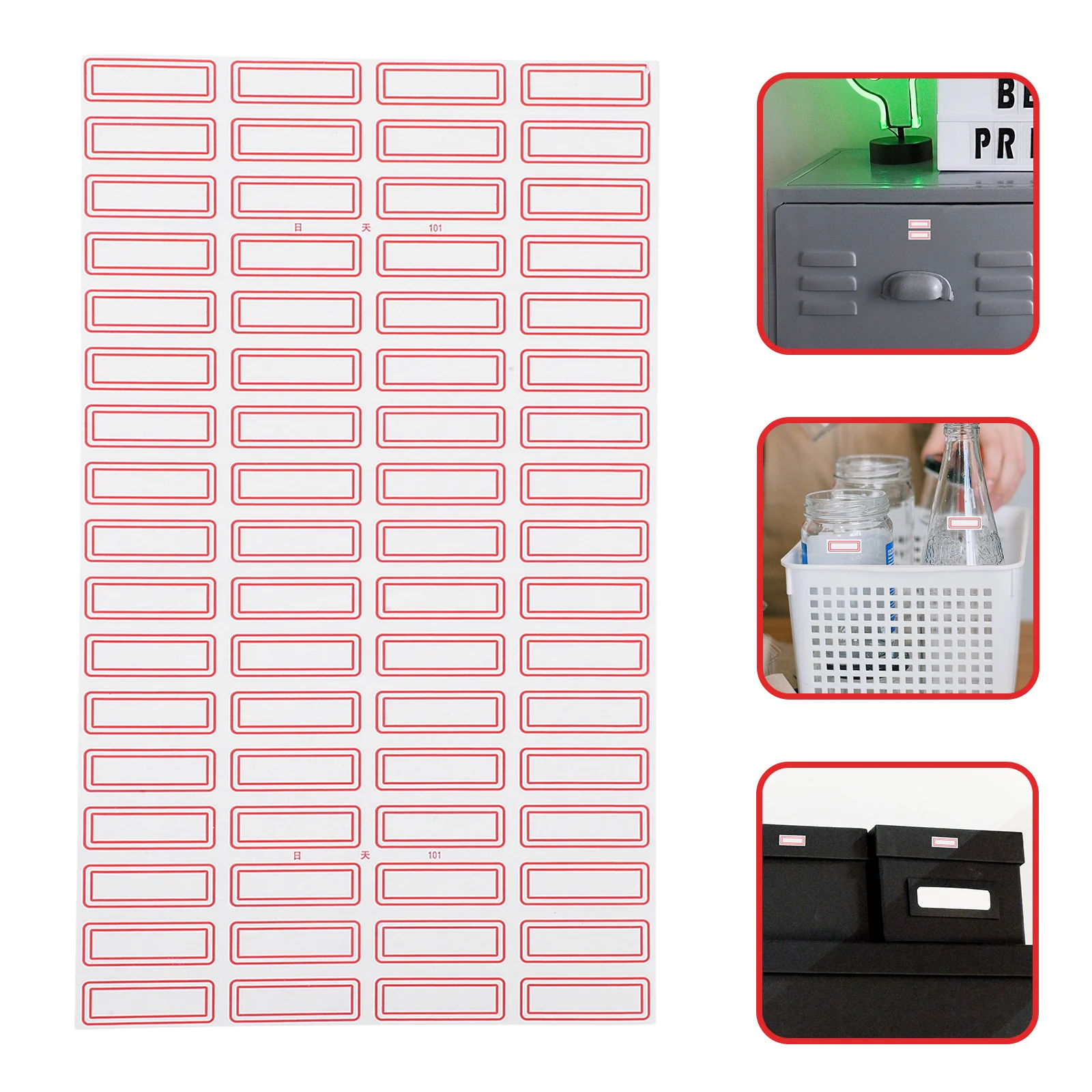 

68 Sheets Self Adhesive Labels White Address Label Stickers for Printers Mailing Return Address Food Storage Freezer Canning Jar