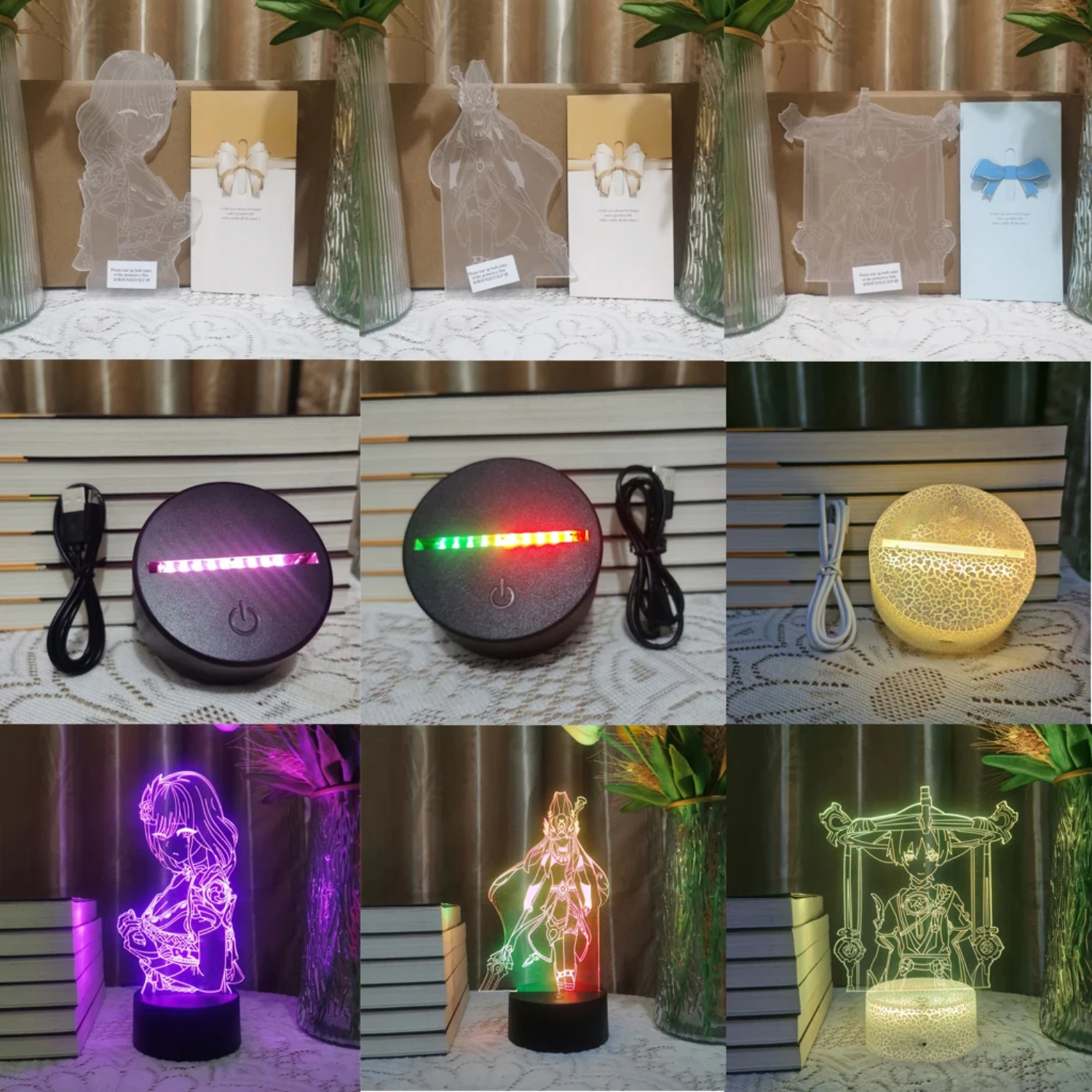 Exquisite Dazzling Hot Anime Cyno Genshin Game Figure - Perfect for Anime Lover. Unique 3D LED Lamp with Vibrant Color Scheme Ad