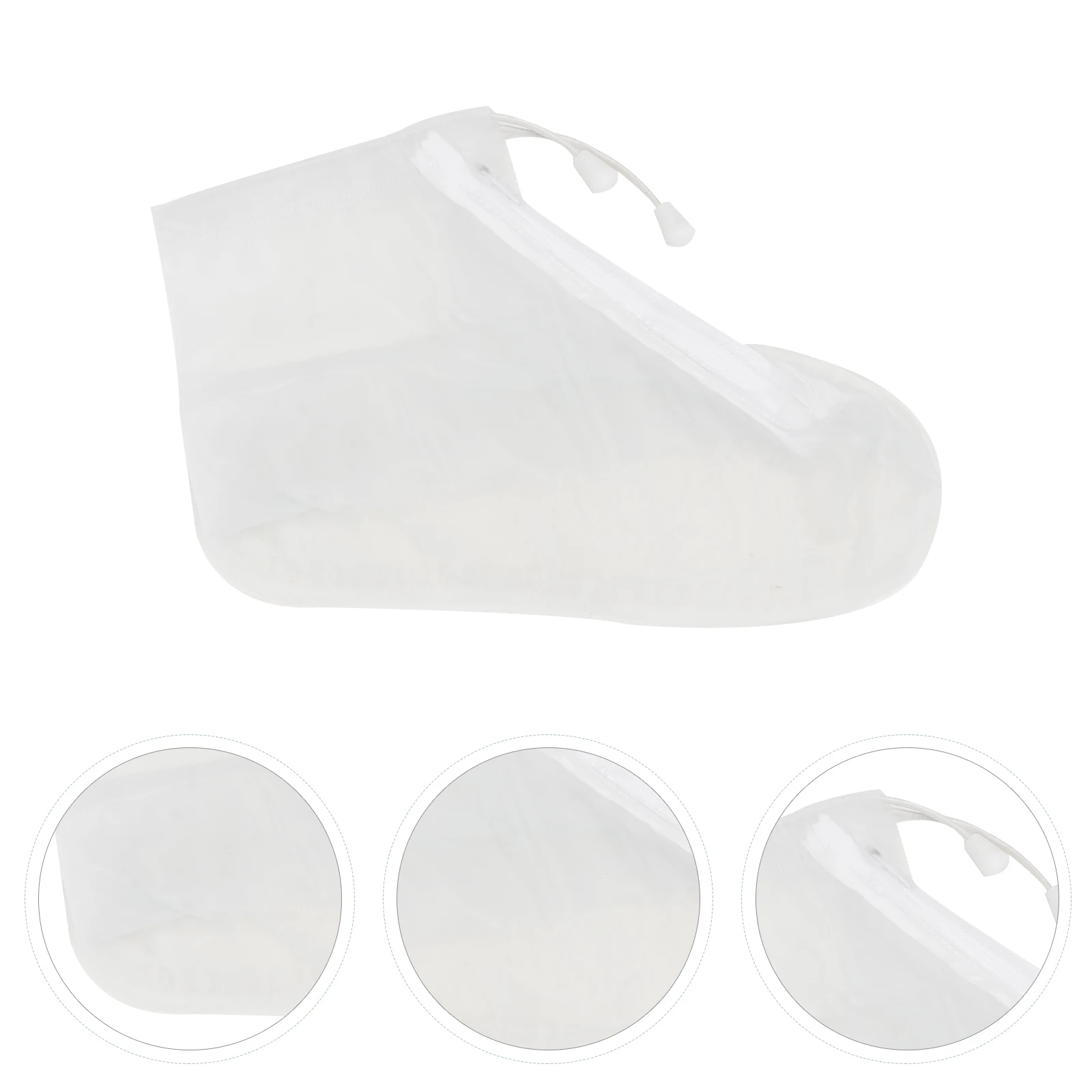 

1Pair Waterproof Shoes Cover Outdoor Anti-Slip Overshoes Rain Mud Protection White Thicken Soleboots Protector For Camping