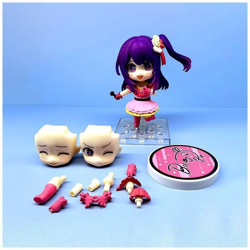 Anime Game Character 1 Q-version Figurine with Interchangeable Hands And Face Statue Model Decorative Item for Fans