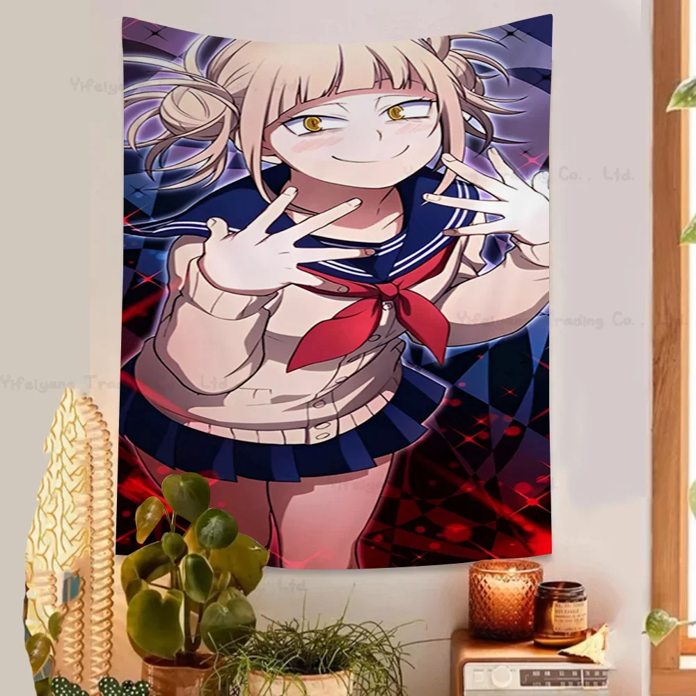 Anime Himiko Toga Waifu Hanging Bohemian Tapestry Hanging Tarot Hippie Wall Rugs Dorm Home Decor