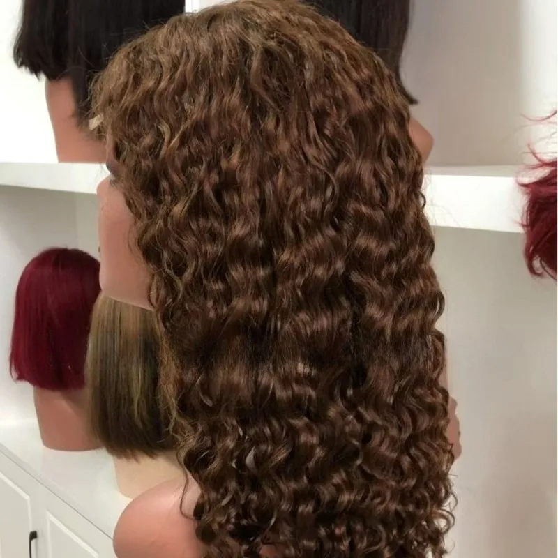 Wysokiej jakości peruka typu BOB DEEP z koronką z przodu, o dużej gęstości, peruki z koronką 4 * 4, europejska i amerykańska peruka, naturalne brazylijskie włosy dziewicze Remy