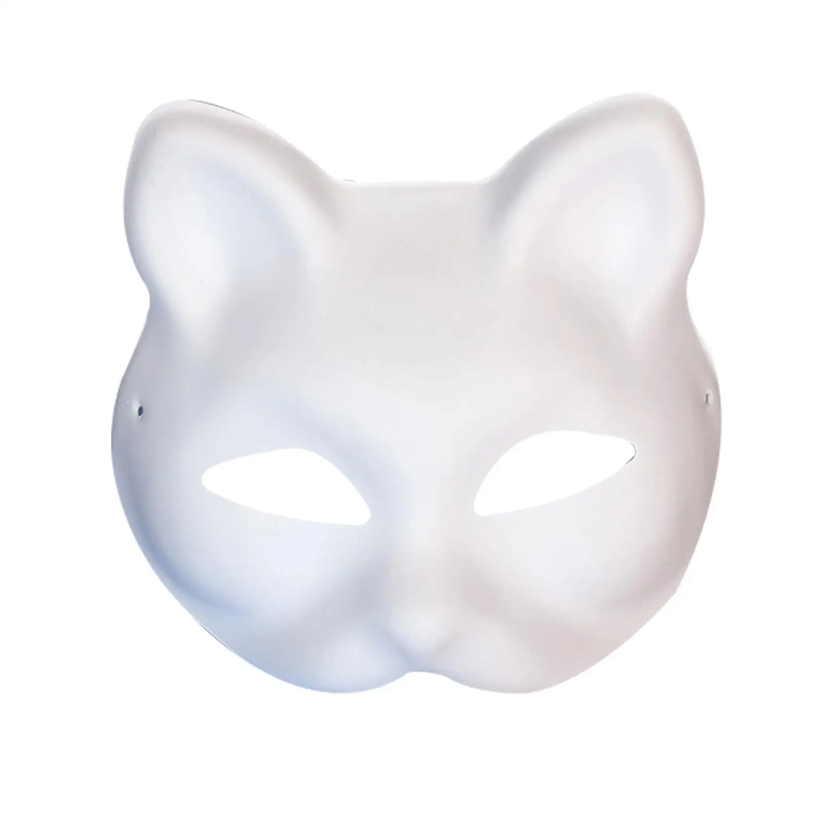 6x Cat Mask Kit Paintable Mask Party Favors Blank Cat Mask for Halloween Fancy Dress Party Dance Party Holiday Adults and Kids
