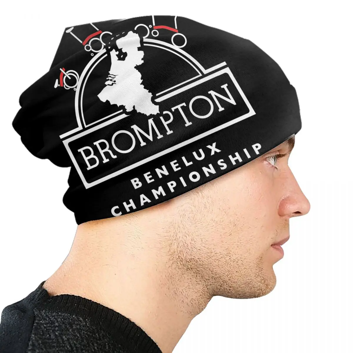 Custom Bromptons bicicletta pieghevole Logo Skullies berretti berretti uomo donna Unisex Outdoor inverno caldo cappello lavorato a maglia cappelli