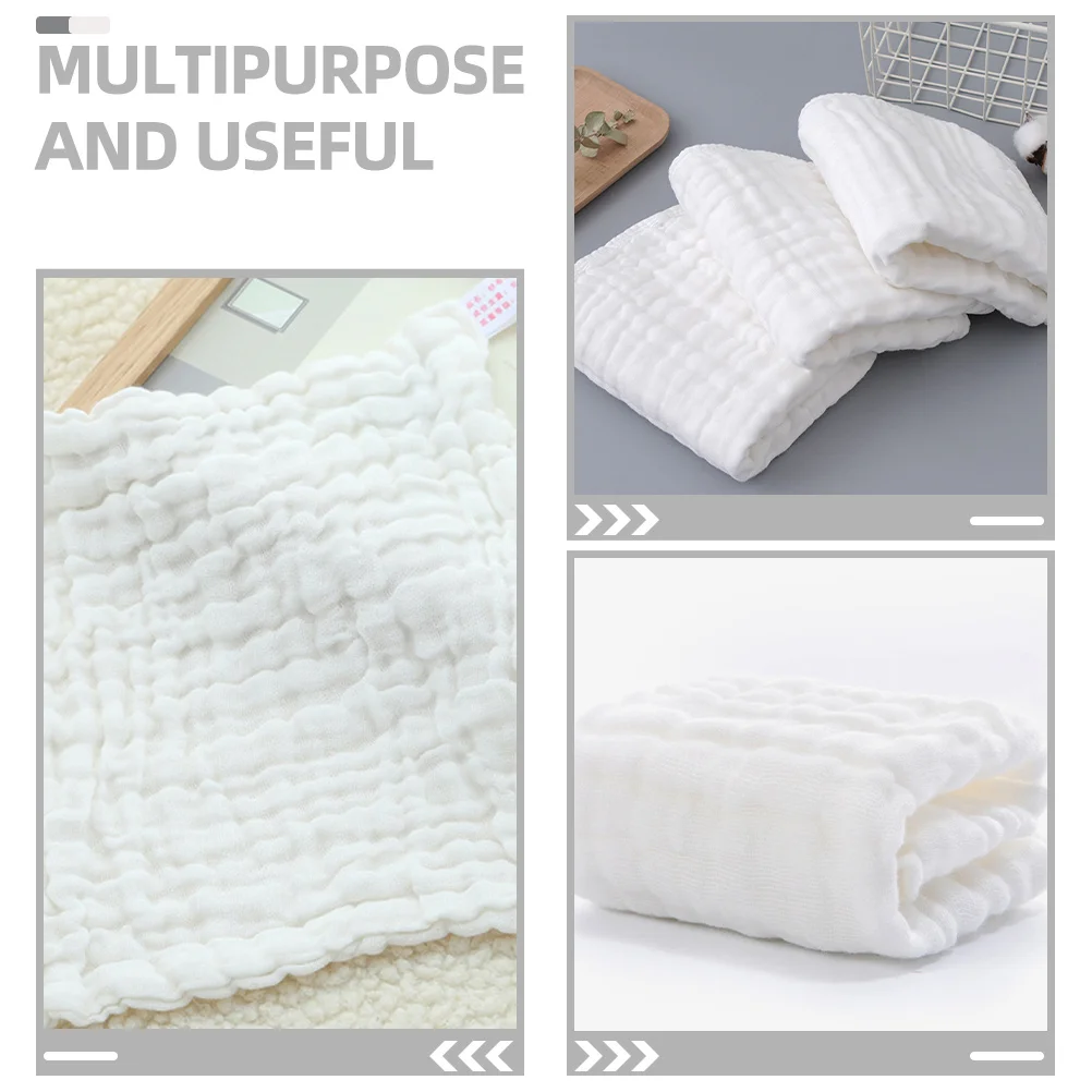 

4Pcs Pure Cotton Baby Handkerchiefs Soft Washcloths Newborn Burp Cloths Infant Face Towel Saliva Towels Baby Washcloths