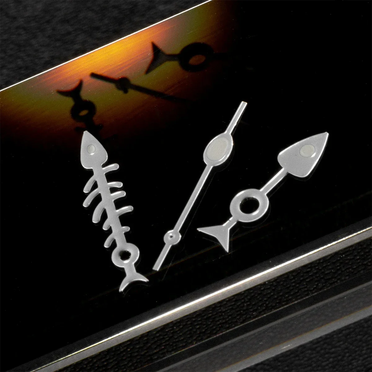 Green Luminous Watch Hands for NH35/NH36 Movement 3 Needles White/Black Fishbone Watch Needle Accessories Diving Watch Parts