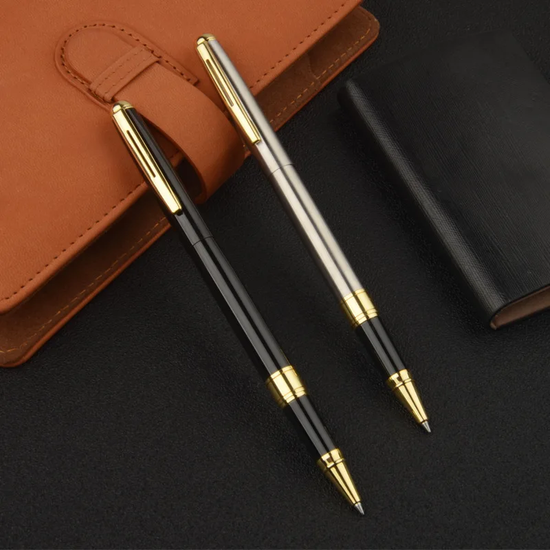 7 PCS Metal Gel Pen Set 0.5 mm Ballpoint Pen for Writing Blue Black Stationery Office School Supplies