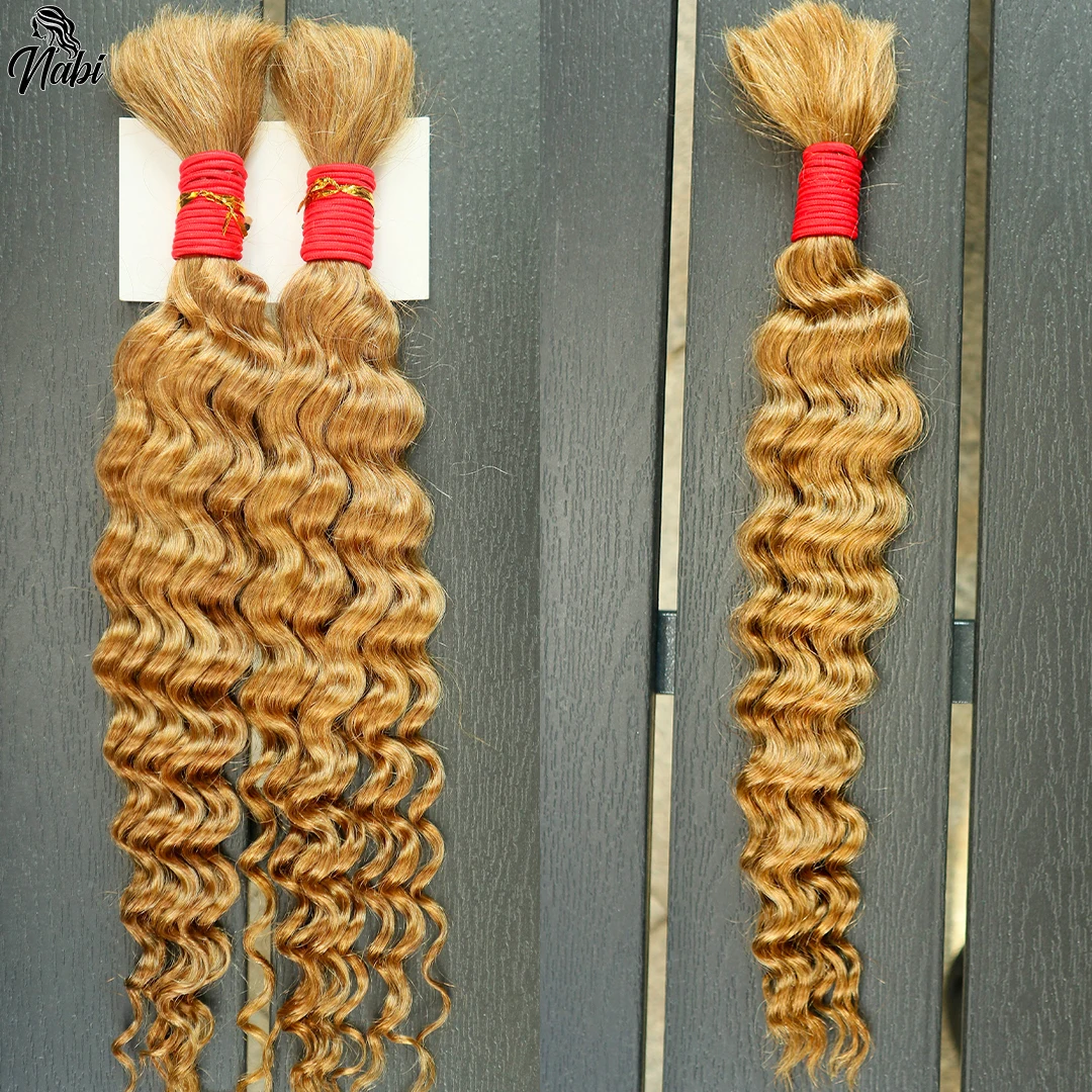 

Nabi Honey Blonde Boho Braids Пучки человеческих волос без утка 100% человеческие волосы 50 г/пучки для богемного стиля