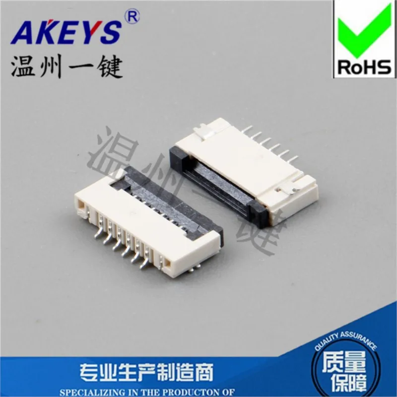 

10pcs FFC/FPC Flat cable socket Spacing 1.0MM Clamshell Connector Flexible flat cable 6PF