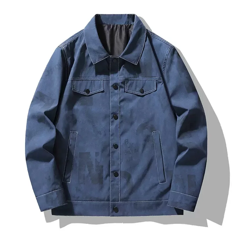 Spring and Autumn New Classic American Vintage Windproof Workwear Jacket Men's Casual Loose Oversized High Quality Top