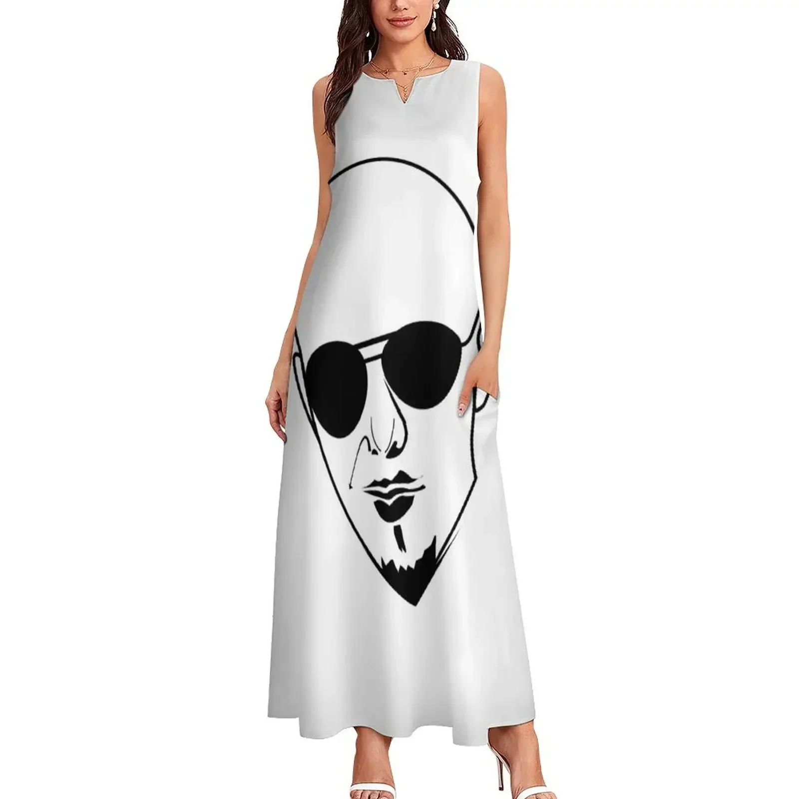 ชุดเดรสยาวทรงซิลลูเอต์สไตล์เกาหลีสำหรับผู้หญิง ลาย Mr.worldwide pitbull singer เหมาะสำหรับงานวันเกิด งานพรอม