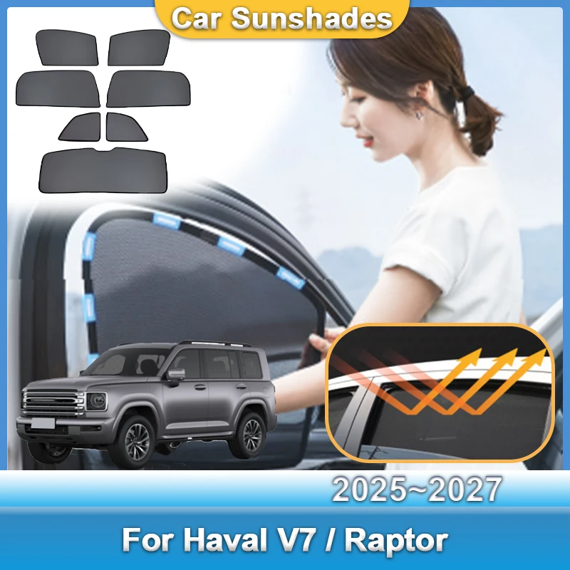 

Для Haval Raptor V7 2025 2026 2027: Сетчатая солнцезащитная шторка на окно автомобиля, теплоизоляция, защита от УФ-лучей, защита конфиденциальности, автоаксессуары
