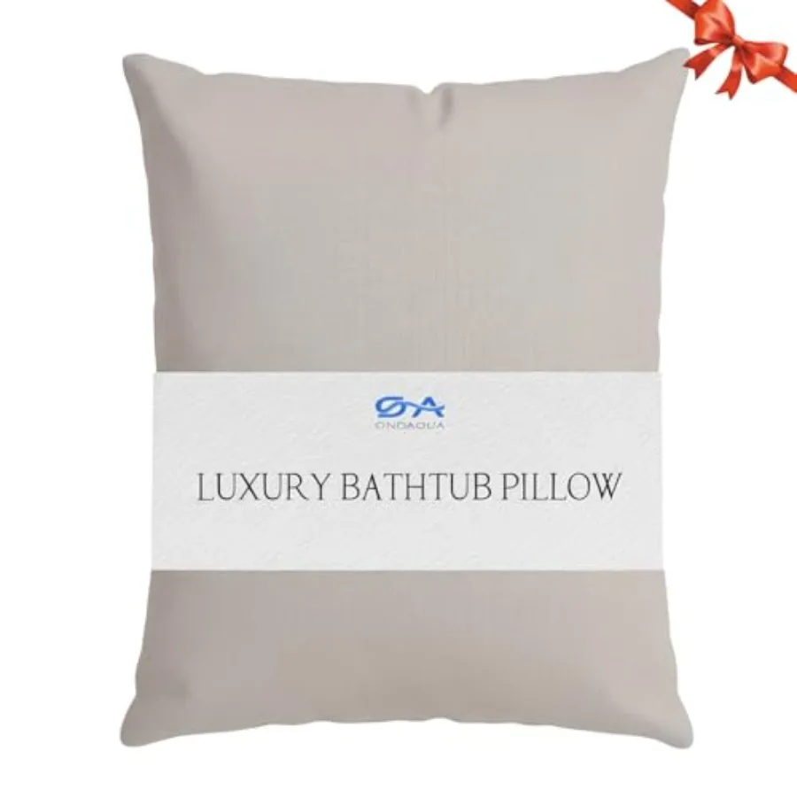 

Luxury Bathtub Pillow Skin-Friendly Cushion Support Back Neck Head Non-Slip Adjustable Thickness Washable Quick-Drying Ideal fo