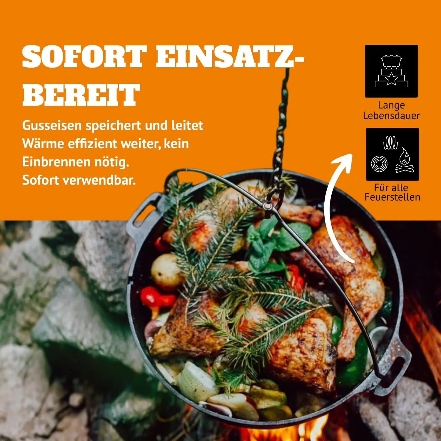 Чугунная голландская духовка для приготовления пищи или выпечки на открытом воздухе над кострам или в домашней кухне, предварительно приправная посуда, проводимость нагрева