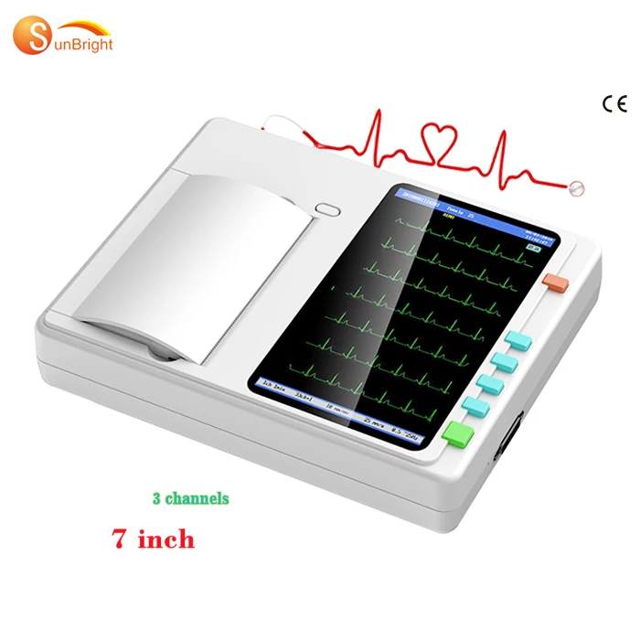 

Sunbright портативное устройство ЭКГ ekg для больницы с высоким разрешением по низкой цене