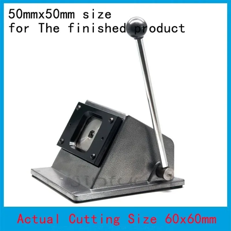 Manual Cutter Punch 2 Inches By 2 Inches Actual Cutting Size 60mm for Button Making Scrapbooking Paper Crafting Rounded Edges