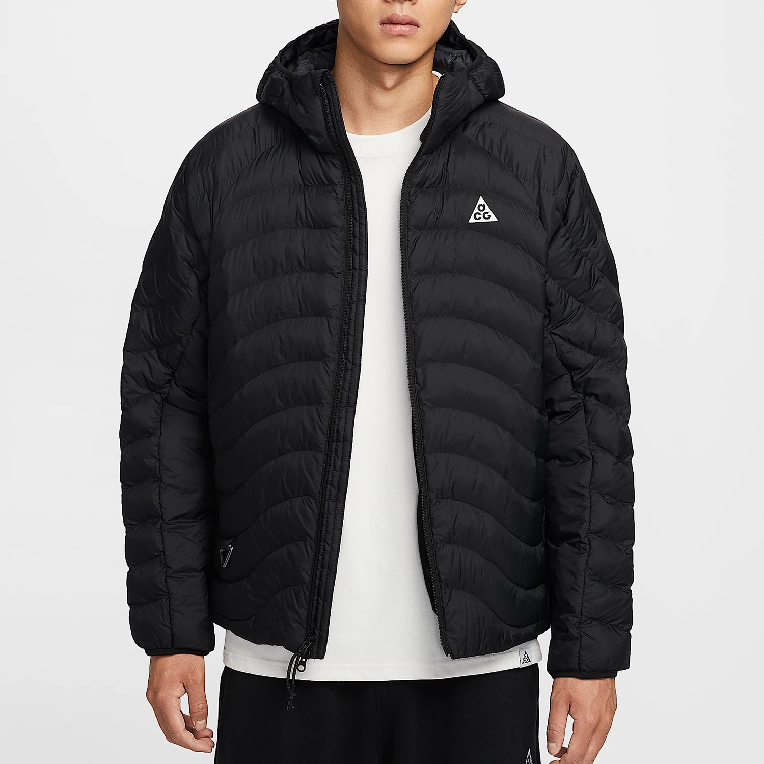 Nike genuine men's lightweight warm hooded loose fit sports cotton jacket HJ3736-010