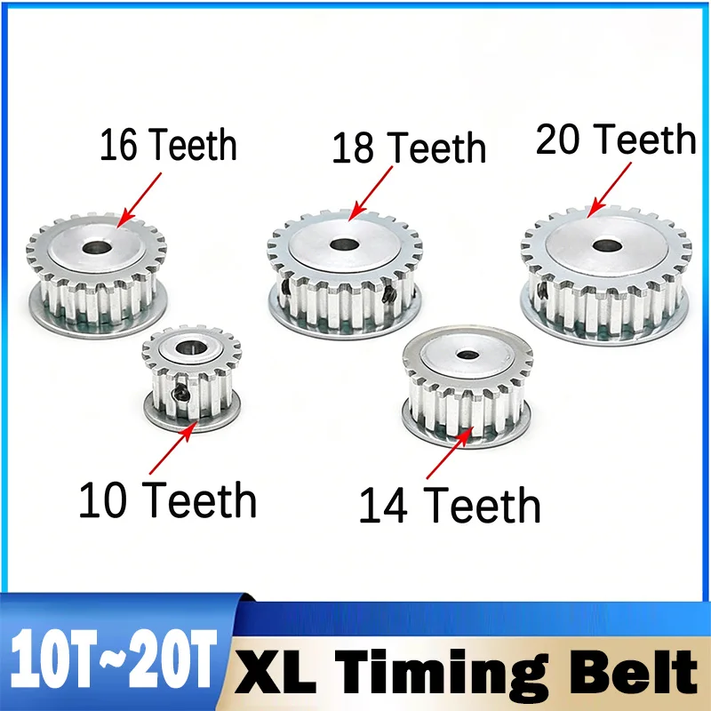 1Pcs 10T~20T XL Timing Belt Pulley AF-Type Width 11mm Aluminium Synchronous Wheel for Belt Width 10mm