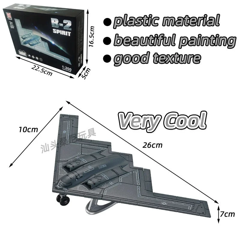 1:200 Scale plane US Air Force B2 B-2 A Ghost Bomber ABS Die-Cast Aircraft Model Toy Collection Gift Display