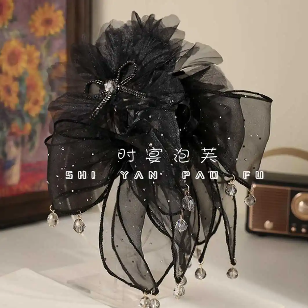 

New Fashion Yarn Hair Clip Trend Hairpins Crystal Tassel Barrette Headband For Women Girl Korea Trend Hair Accessories Jewelry