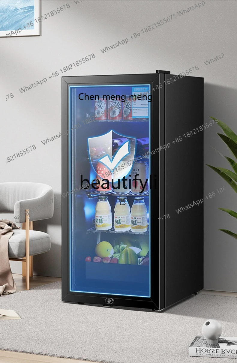 Z189 Household tea preservation, red wine beverage refrigerator, transparent door, small refrigerator, hotel small refrigerator