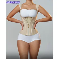 Fajas colombianas para entrenamiento de cintura, pantalones cortos de compresión doble, envoltura de Control de barriga, cinturón de modelado de estómago plano adelgazante, S-3XL