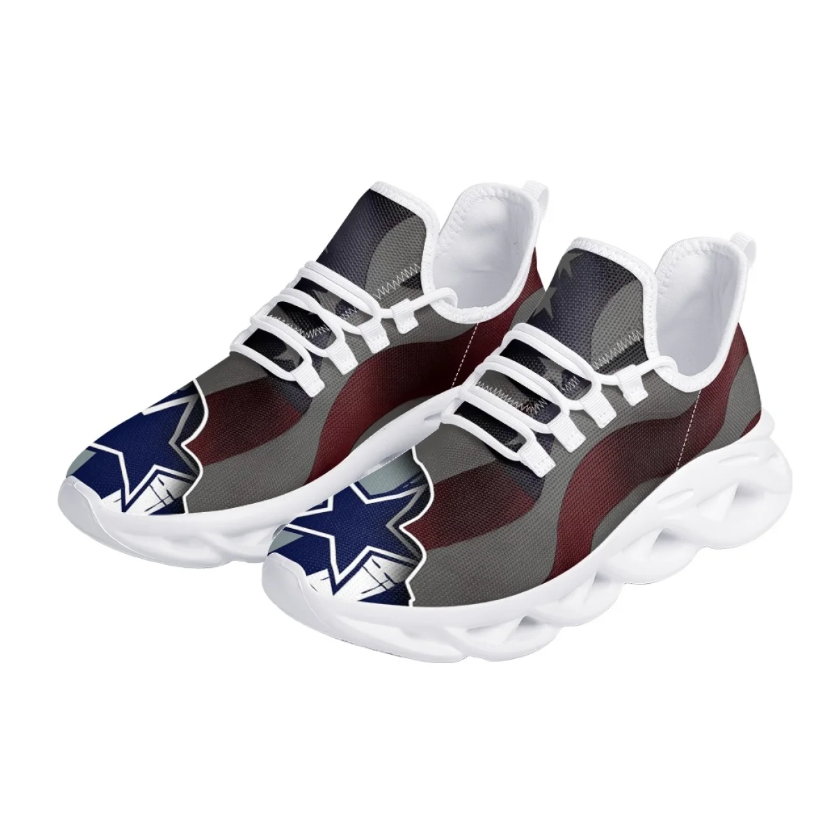 INSTANTARTS USA Flag Sneakers Women Mens Running Shoes Air Cushion Sport Casual Shoes Designer Breathable Lightwear Sneaker