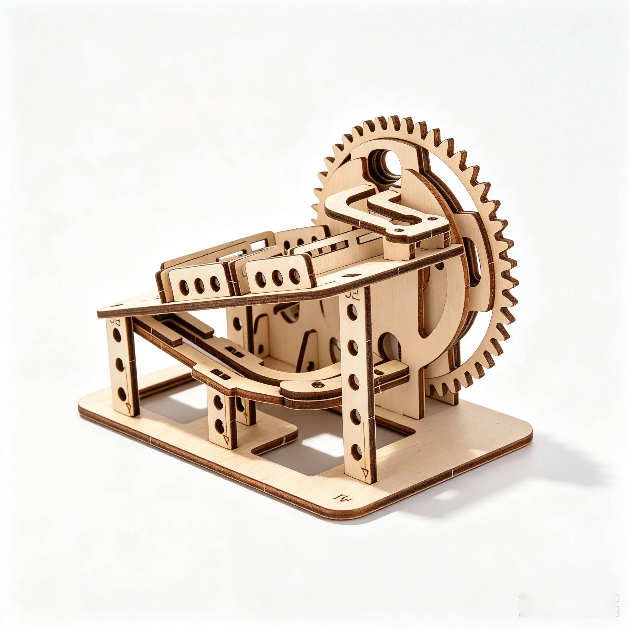 3D Wooden Slide Puzzle Model, Simple Slide No. 2, Interlocking Wooden Blocks, Educational Birthday Gift, Suitable for Beginners