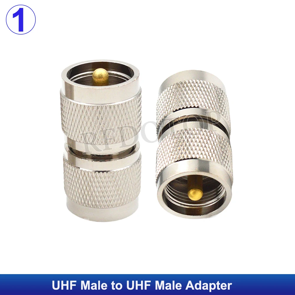 1Pcs UHF PL259 Male Plug to UHF SO239 Female Straight/Right Angle RF Coaxial Adapter Connector Converter 50 Ohm High-Quality