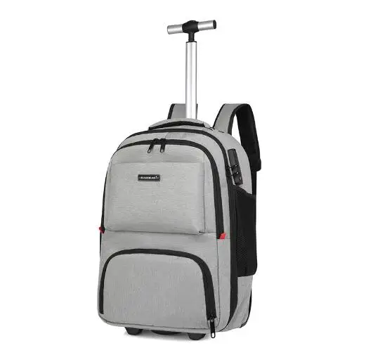 School Rolling bags set for teenagers Cabin Travel Trolley backpack Rolling Luggage Backpack Travel Wheeled backpack On wheels