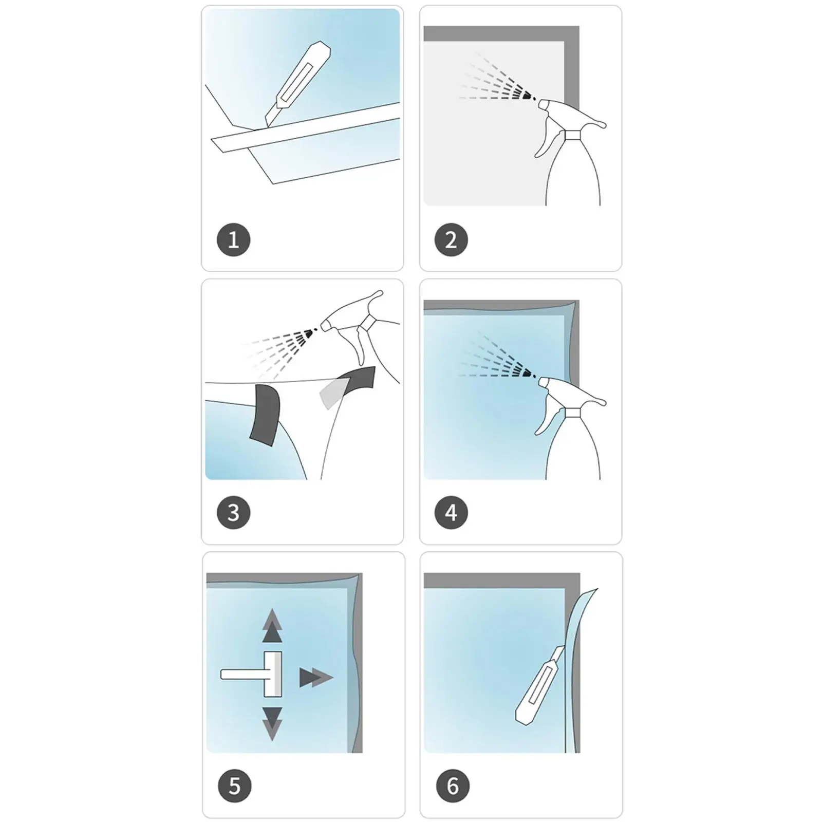 Window Tint Film, Thermal Insulation Film Sun Blocking Film Protctor, for Living