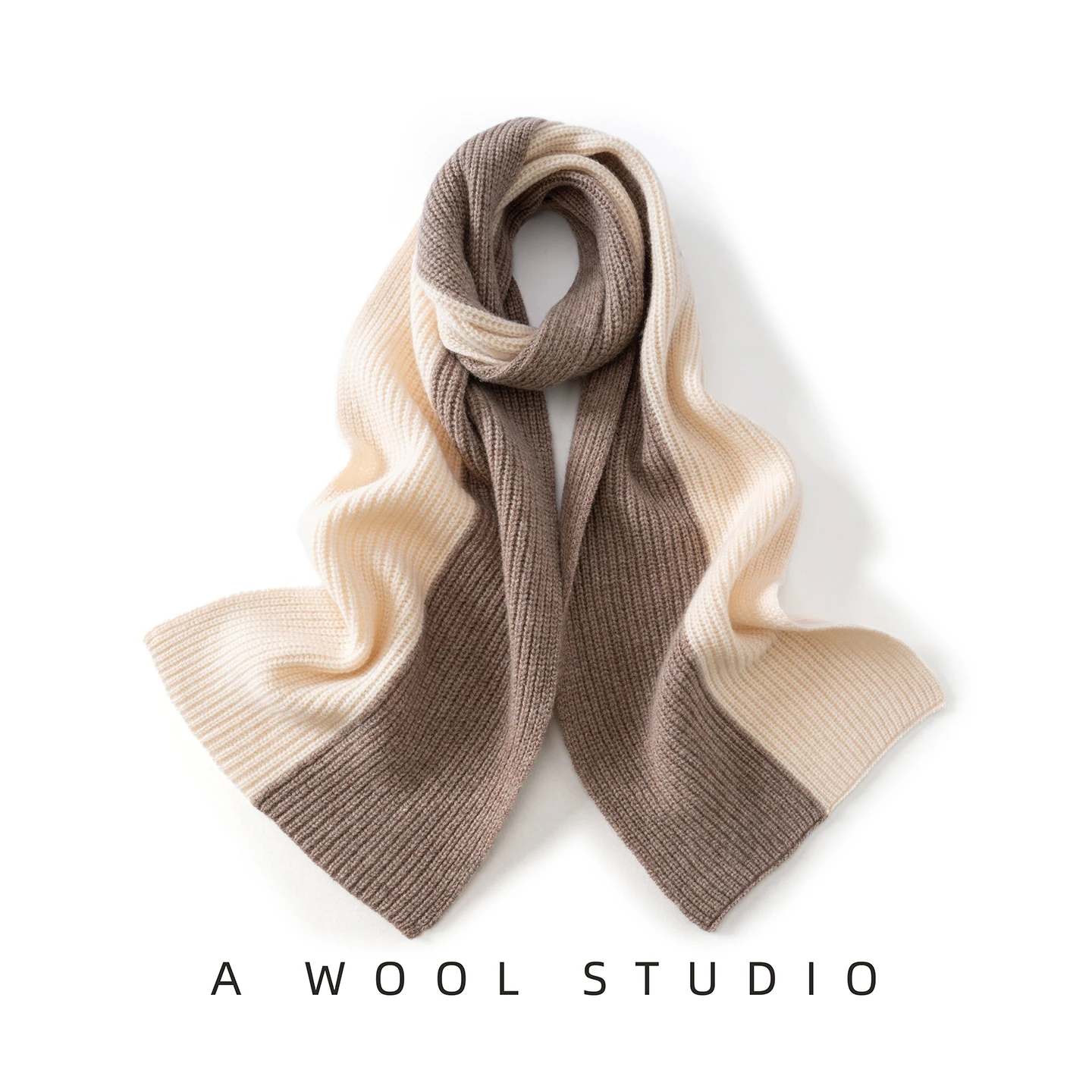 100% качественный шерстяной шарф для женщин, зимний уличный ветрозащитный утепленный шейный платок, женские модные двухцветные вязаные шарфы