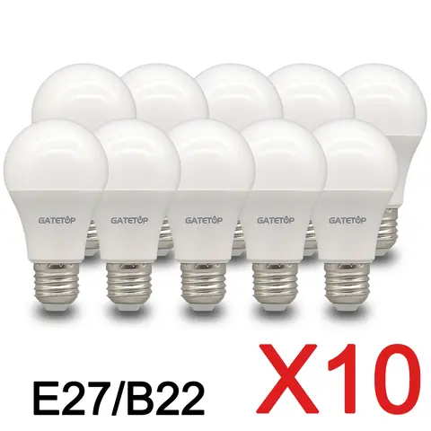 10pcs 24W 20W 18W 15W 12W 10W 3W E27 B22 LED Bulb Lamps AC 220V 110V 3000K 6000K Lampada Bombilla Living Room For Home Light