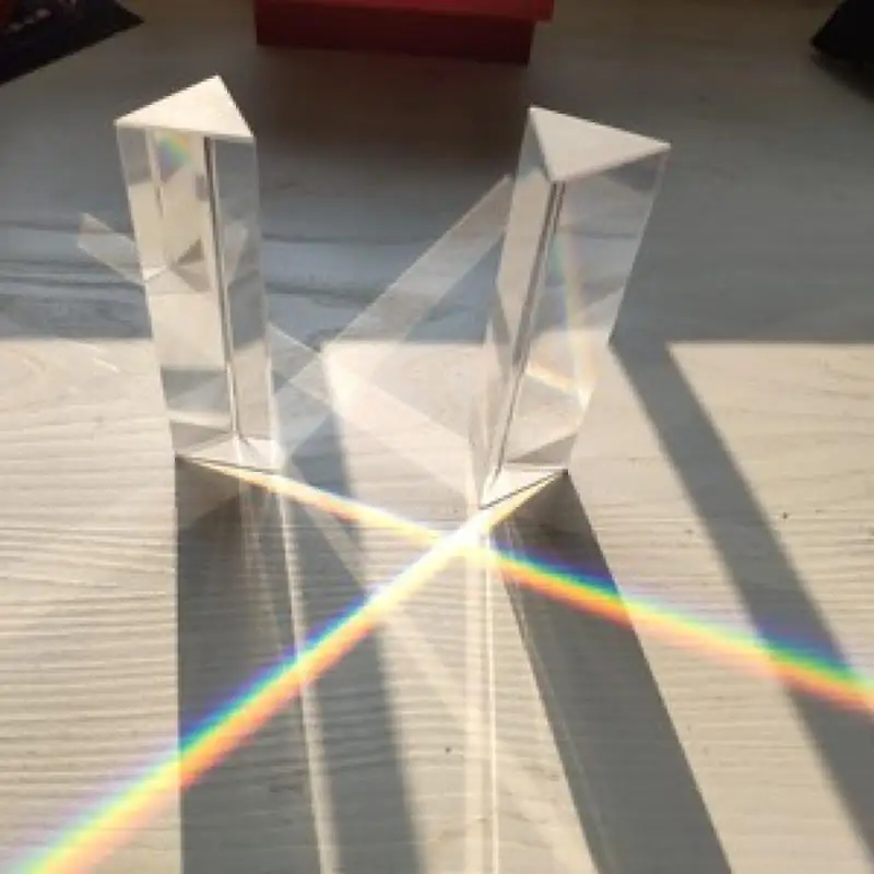 Photography Triangular Prism 25x25x80mm Rainbow Crystal Glass Effects Filter for Studio Shooting Dispersion