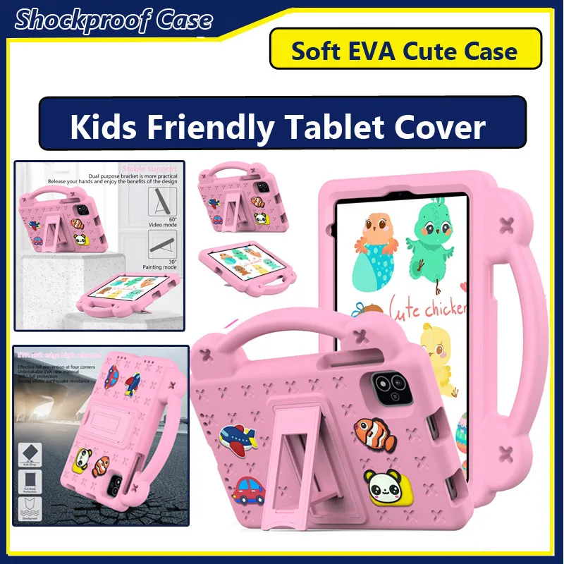 For ITel Vista Tab 10 Mini 8.0 Inch 2024 Shockproof EVA Cover Shell Stand Casing Kids Friendly Portable Handle Case