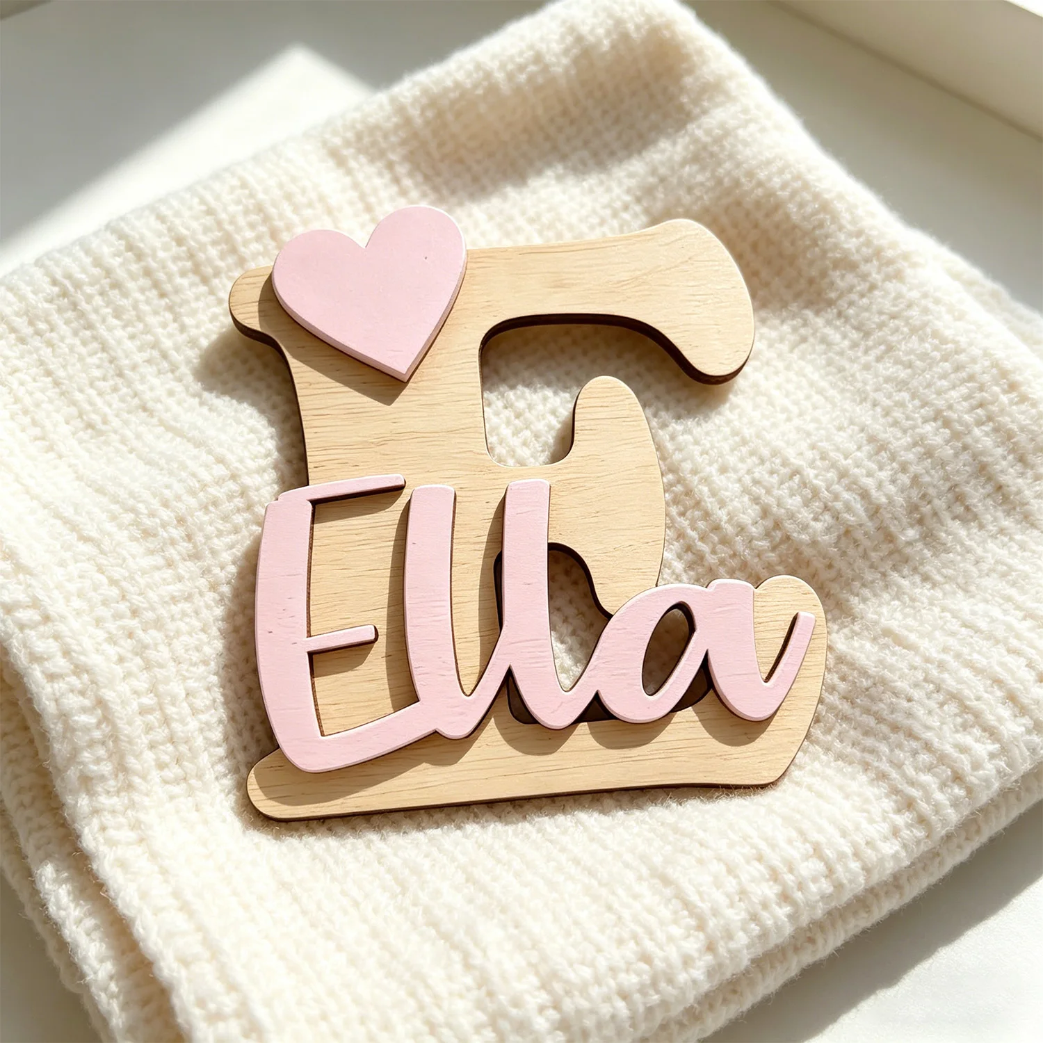 1pc wooden double-layer letter door sign, multi-layer customized gift, personalized decoration gift, home wall decoration