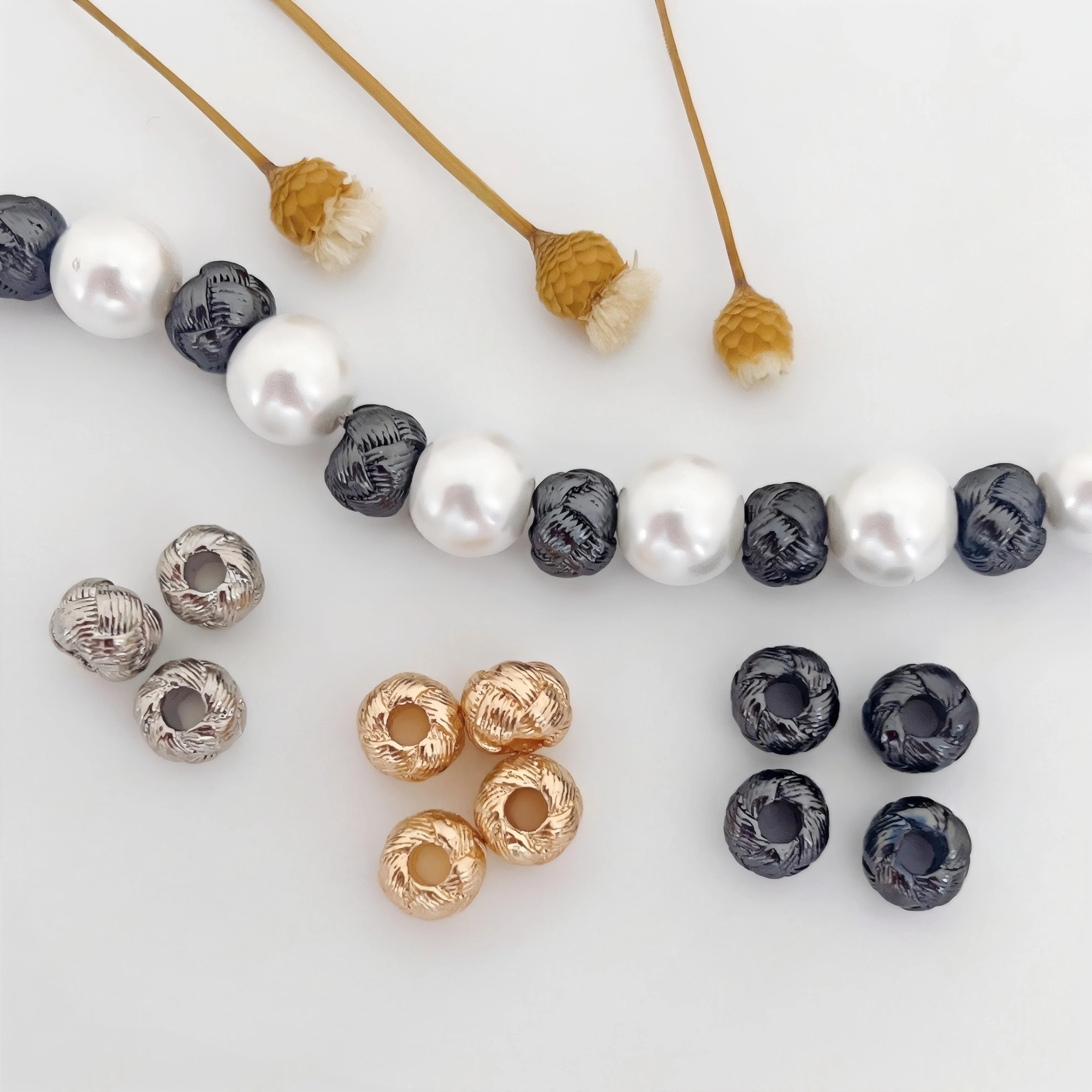 

5 шт. медные позолоченные бусины-разделители в форме ромба для изготовления браслетов и ожерелий, материалы для рукоделия, оптом