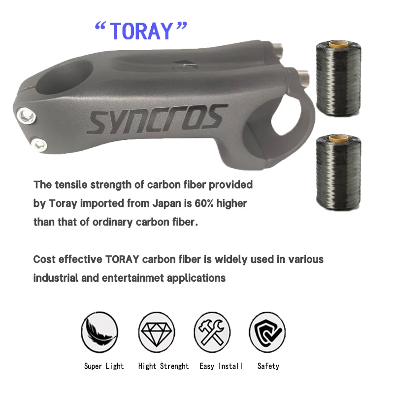 سينكروس الكربون الجذعية دراجة الطريق الجبلية الجذعية -6 ° -17 ° الدراجة الجبلية Mtb 70/80/90/100/110/120/130 مللي متر أجزاء مقود إطار دراجة الطريق #4